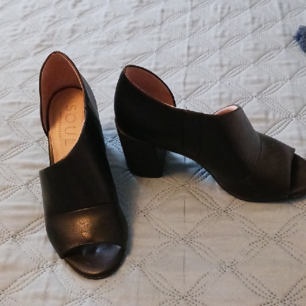 Women's Black Peep Toe Heels